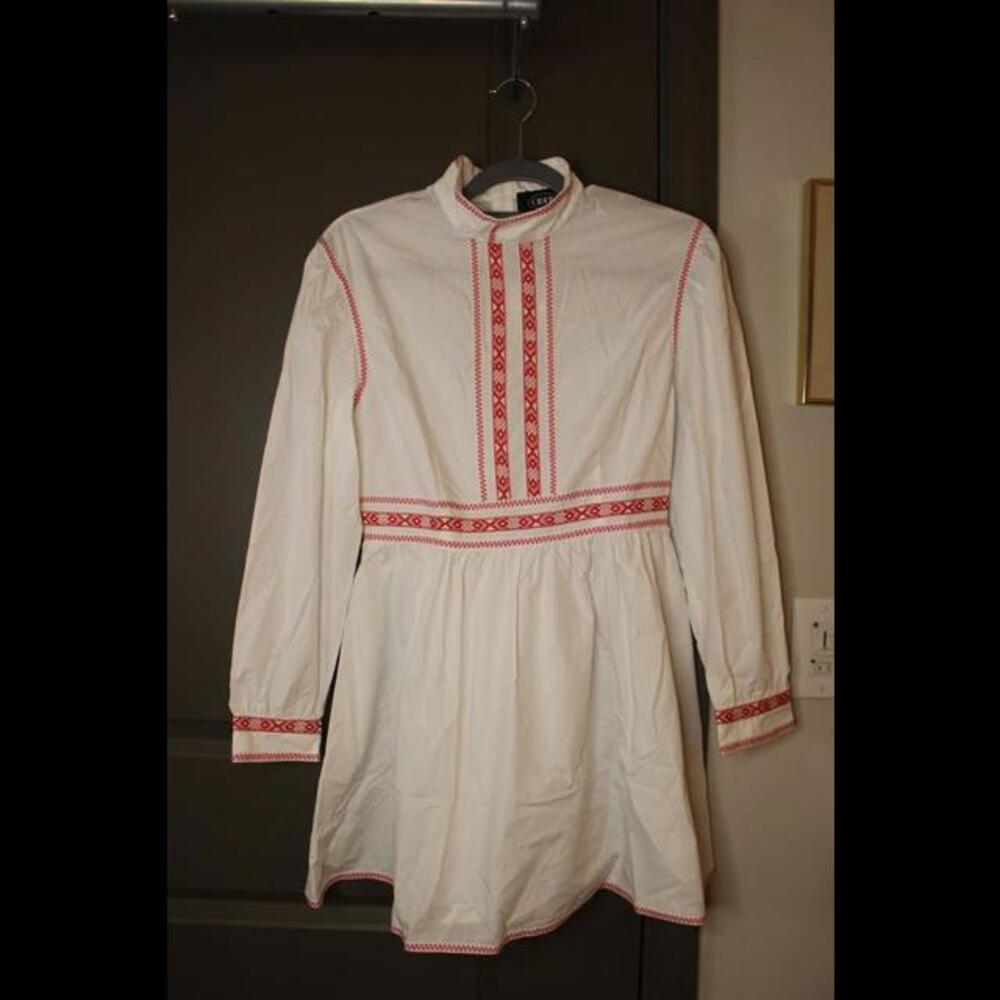 Cider White Embroidered Cottagecore Dress – Brand New